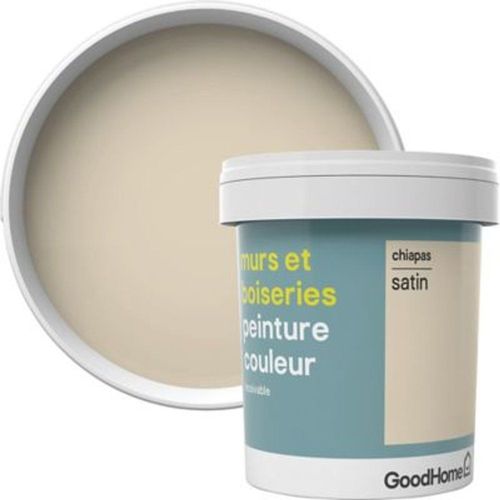 Peinture murs et boiseries GoodHome beige Chiapas satin 0 75L