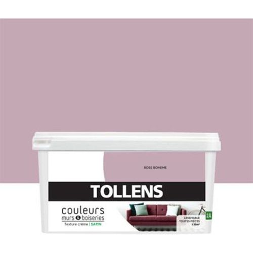 Peinture murs et boiseries Tollens rose boh?me satin 2 5L