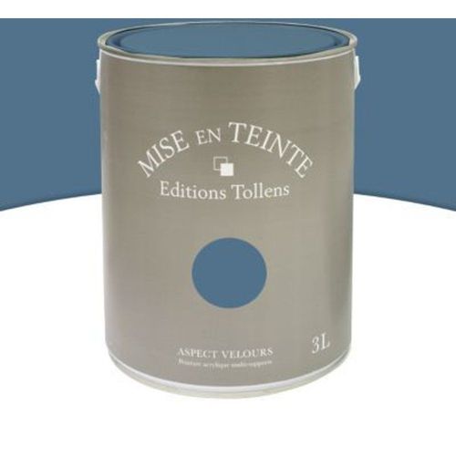 Peinture murs et boiseries Tollens Mise en teinte bleu de prusse mat velours 3L