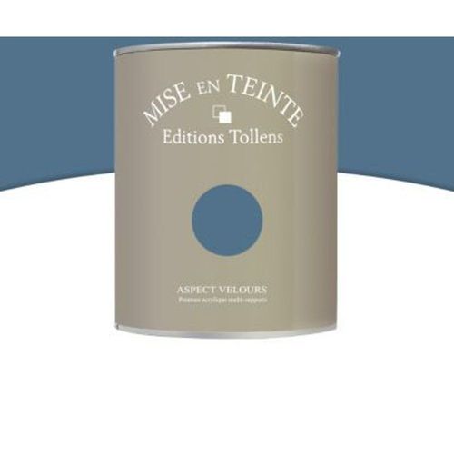 Peinture murs et boiseries Tollens Mise en teinte bleu de prusse mat velours 1L