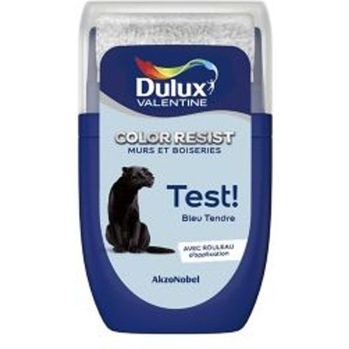 Testeur peinture murs et boiseries Dulux Valentine Color Resist bleu tendre mat 30ml