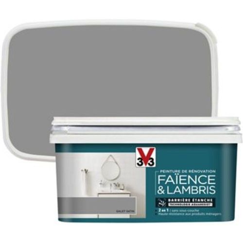 Peinture de r?novation fa?ence et lambris V33 galet satin 2L