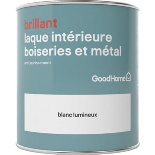 Laque boiseries et métal GoodHome Blanc Brillant 0,75L