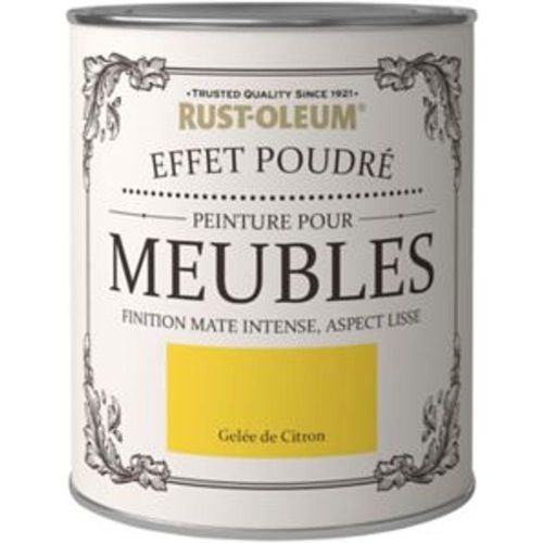 Peinture pour meubles Rust-Oleum gel?e de citron effet poudr? mat intense 0 75L