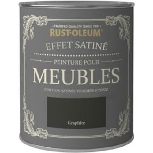 Peinture pour meubles Rust-Oleum graphite effet poudr? satin 125ml
