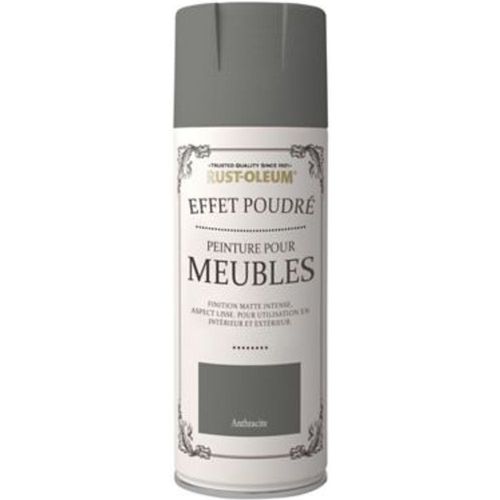 Peinture pour meubles a?rosol Rust-Oleum anthracite effet poudr? 400ml