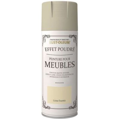 Peinture pour meubles a?rosol Rust-Oleum cr?me fouett?e effet poudr? 400ml
