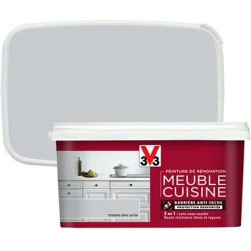 Peinture de r?novation meuble cuisine V33 tendre gris satin 2L