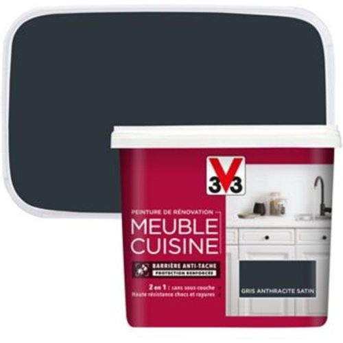 Peinture de r?novation meuble cuisine V33 anthracite satin 750ml