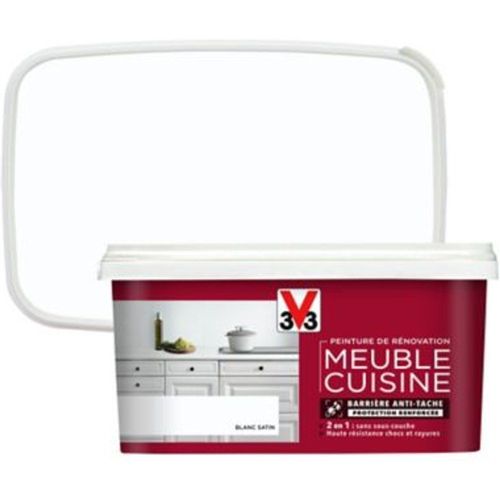 Peinture de r?novation meuble cuisine V33 blanc satin 2L