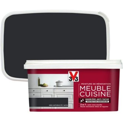 Peinture de r?novation meuble cuisine V33 anthracite satin 2L