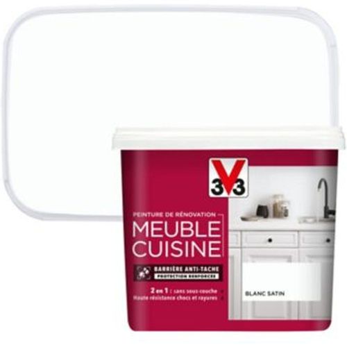 Peinture de r?novation meuble cuisine V33 blanc satin 750ml