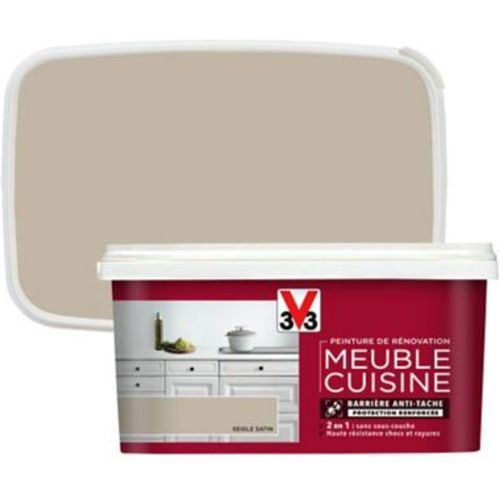 Peinture de r?novation meuble cuisine V33 seigle satin 2L