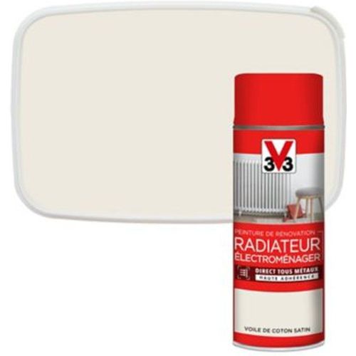Peinture de r?novation a?rosol radiateur ?lectrom?nager V33 voile de coton satin 400ml