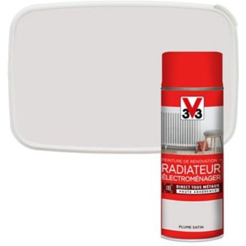 Peinture de r?novation a?rosol radiateur ?lectrom?nager V33 plume satin 400ml