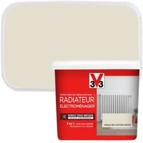 Peinture de r?novation radiateur ?lectrom?nager V33 voile de coton satin 0 75L