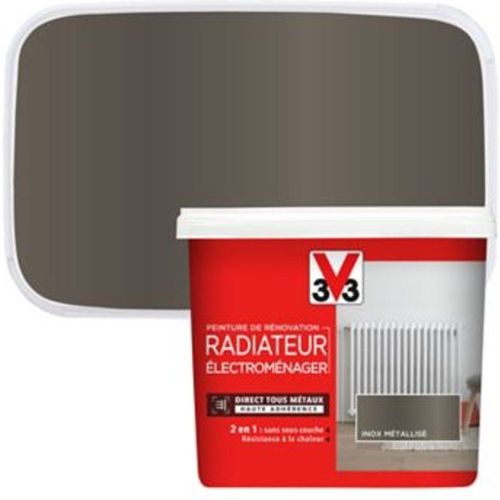 Peinture de r?novation radiateur ?lectrom?nager V33 inox m?tallis? 0 75L