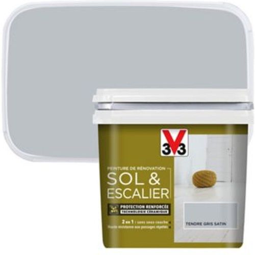 Peinture de r?novation sol et escalier V33 tendre gris satin 0 75L