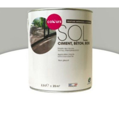 Peinture sol int?rieur/ext?rieur Colours gris m?tal satin 2 5L