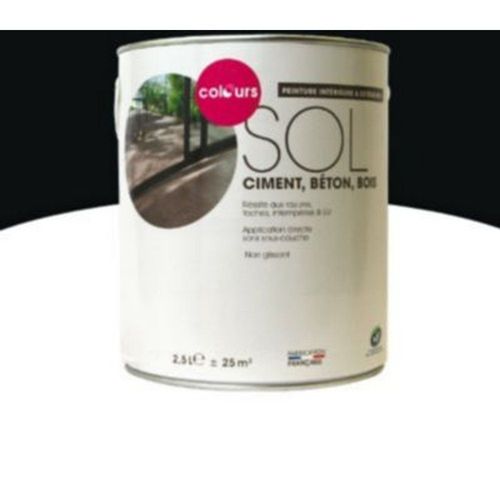 Peinture sol int?rieur/ext?rieur Colours noir satin 2 5L