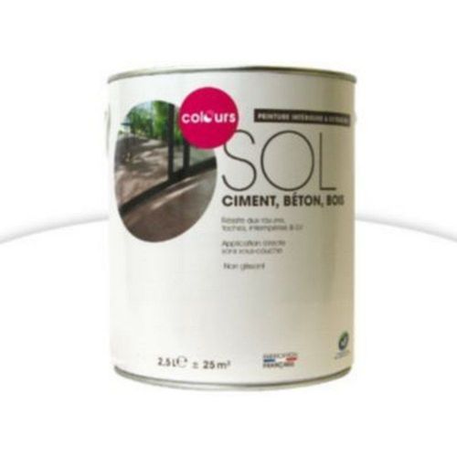 Peinture sol int?rieur/ext?rieur Colours blanc brillant laque 2 5L