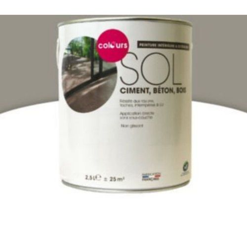 Peinture sol int?rieur/ext?rieur Colours terre cendr?e satin 2 5L