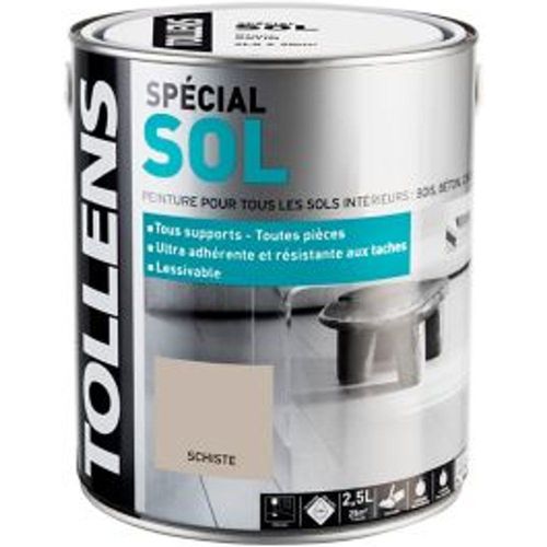 Peinture sol int?rieur Tollens coloris schiste 2 5 L
