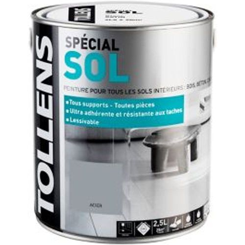 Peinture sol int?rieur Tollens coloris acier 2 5 L