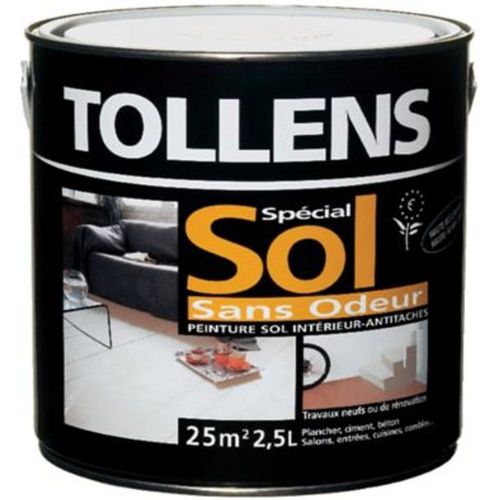 Peinture sol int?rieur Tollens coloris blanc 2 5 L