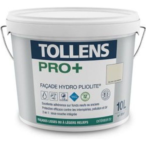 Peinture fa?ade Hydro Pliolite Tollens pro + ton pierre 10L