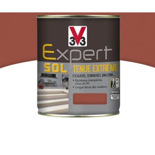Peinture pour sol int?rieur ext?rieur tenue extr?me V33 rouge oxyde 500 ml