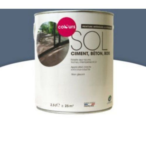 Peinture sol int?rieur/ext?rieur Colours bleu nordique satin 2 5L