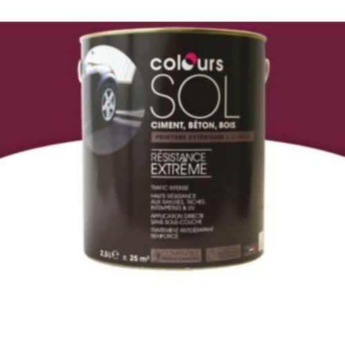 Peinture sol Colours Premium rouge cardinal satin 2 5L