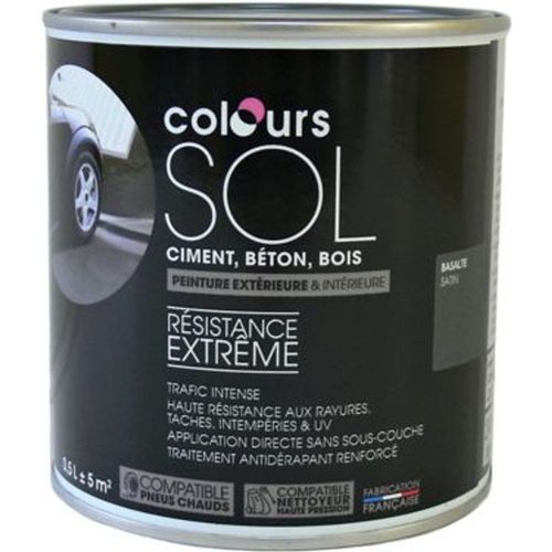 Peinture sol Premium basalte satin Colours 0 5L