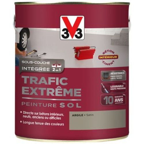 Peinture sol int?rieur Trafic Extr?me V33 argile satin? 2 5L