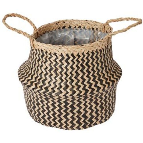 Pot Rond Herbes Marines Noir Pour Pot De 24?Cm