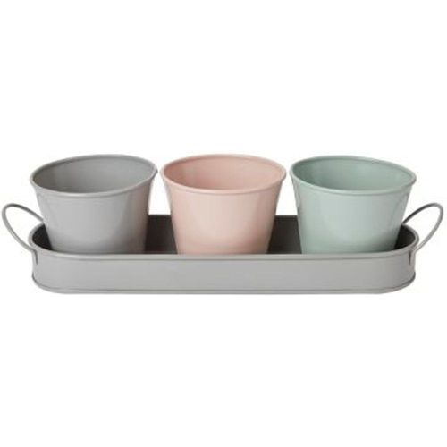 Trio De Pots M?Tal 9cm
