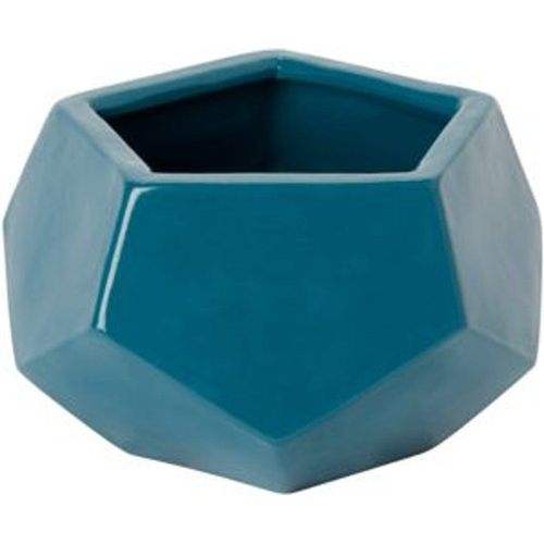 Pot Rond ?Maill? Motifs G?Om?Triques Bleu - 9?Cm