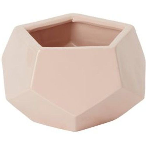 Pot Rond ?Maill? Motifs G?Om?Triques Rose - 9?Cm