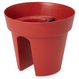Pot Balcon Rond Plastique Nurgul V Rouge - 28 X H.24 Cm