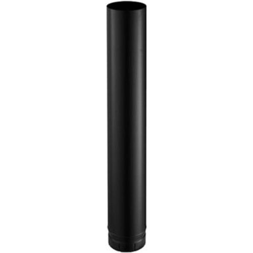 Tuyau de po?le ? bois ?maill? noir mat 1 m - 150 mm Poujoulat