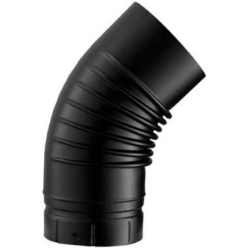 Coude ?maill? noir mat 45? - 180 mm Poujoulat