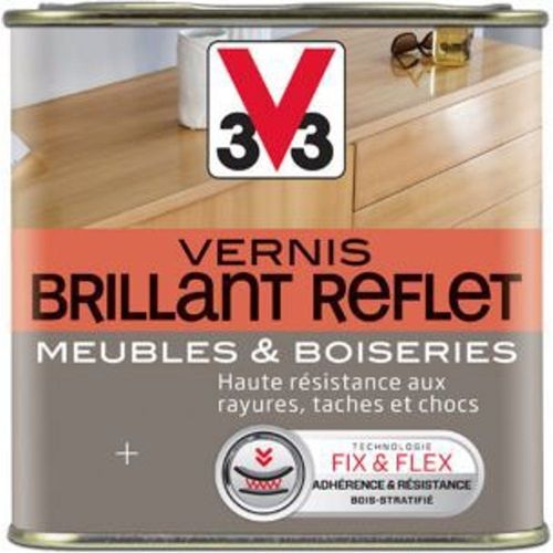 Vernis meubles et boiseries V33 Brillant reflet incolore brillant 0 5L