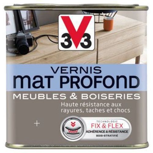 Vernis meubles et boiseries V33 Mat profond incolore mat 0 25L
