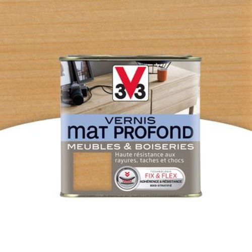 Vernis meubles et boiseries V33 Mat profond ch?ne clair mat 0 5L