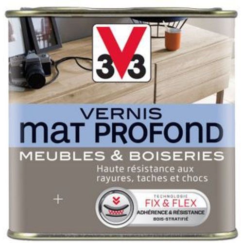 Vernis meubles et boiseries V33 Mat profond incolore mat 0 5L