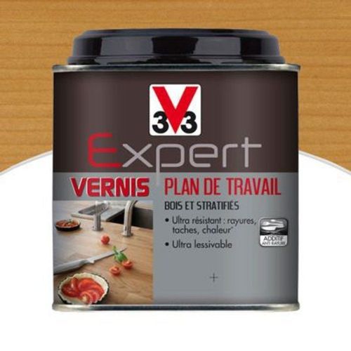 Vernis plan de travail bois V33 Expert ch?ne dor? satin 0 5L