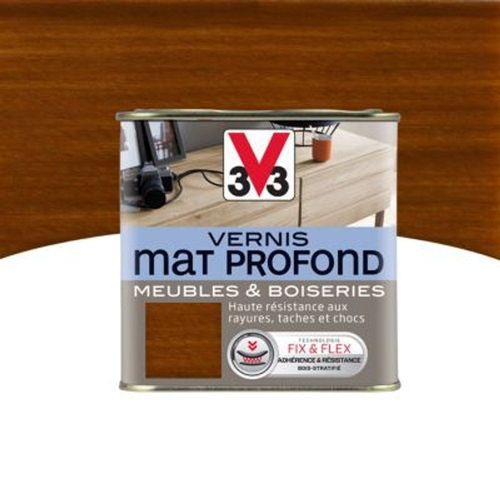 Vernis meubles et boiseries V33 Mat profond teck mat 0 5L