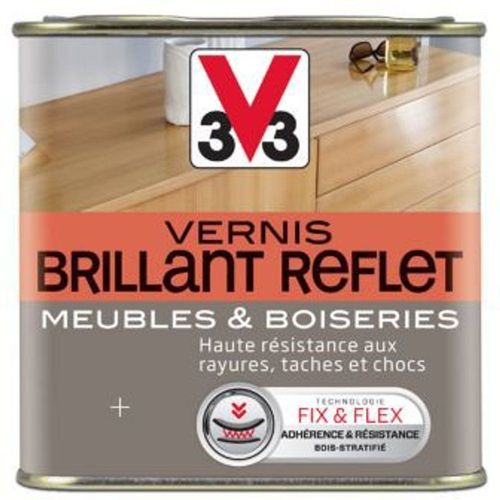 Vernis meubles et boiseries V33 Brillant reflet incolore brillant 0 25L