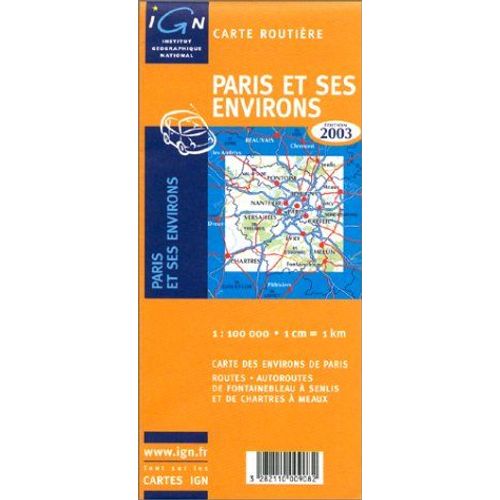 Carte Routière : Paris Et Ses Environs